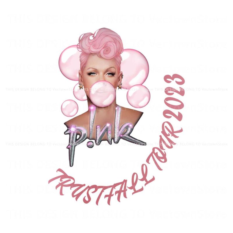 trustfall-tour-2023-pink-singer-bubble-gum-png-download