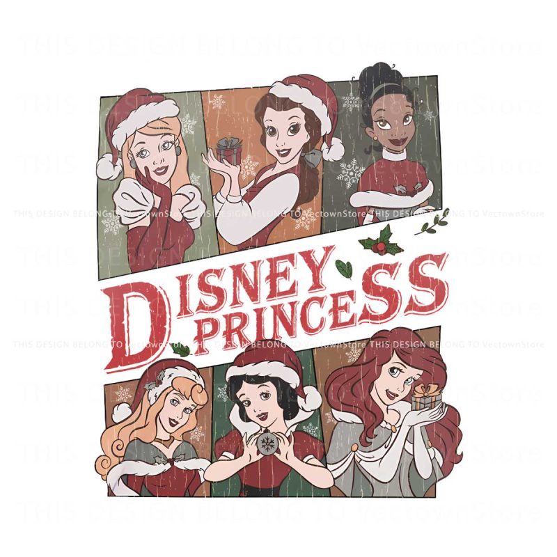 retro-disney-princess-christmas-png-sublimation-download