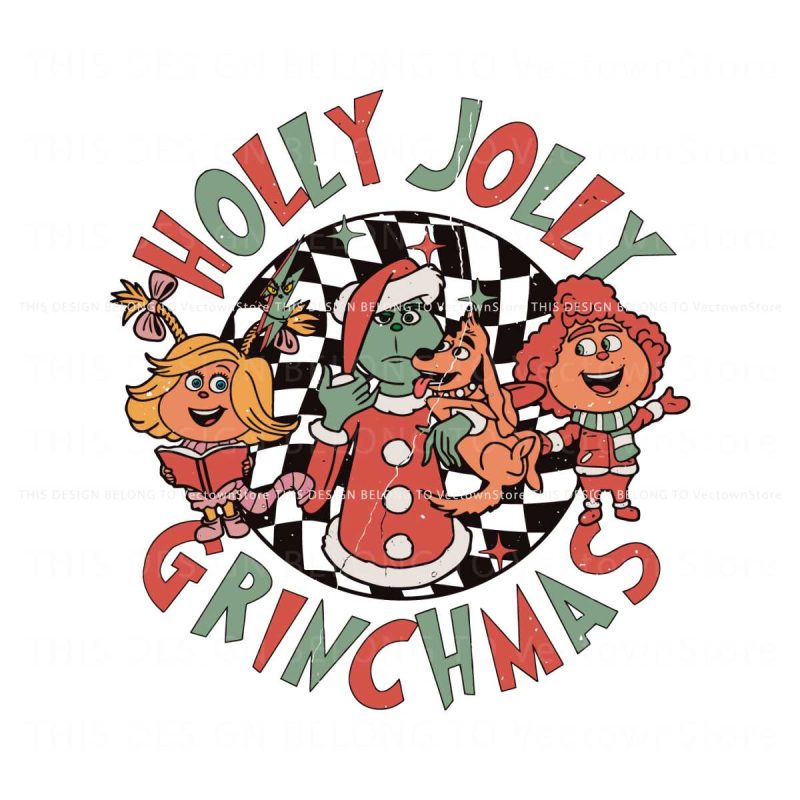 cute-holly-jolly-grinchmas-svg-graphic-design-file