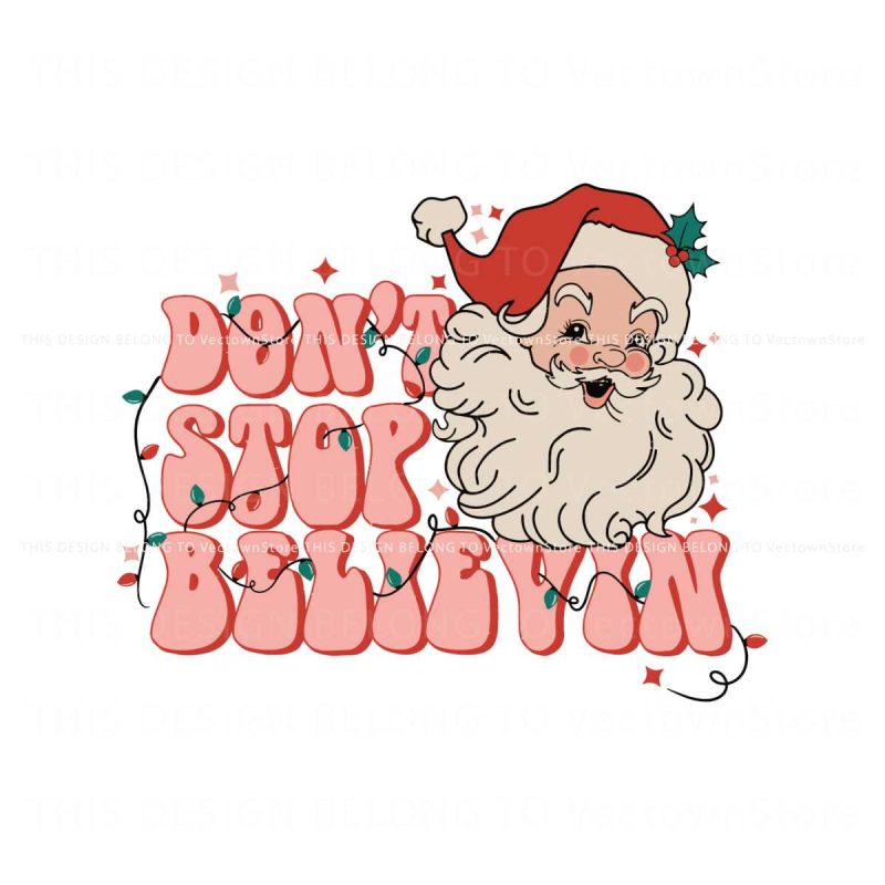 retro-groovy-dont-stop-believin-christmas-svg-download