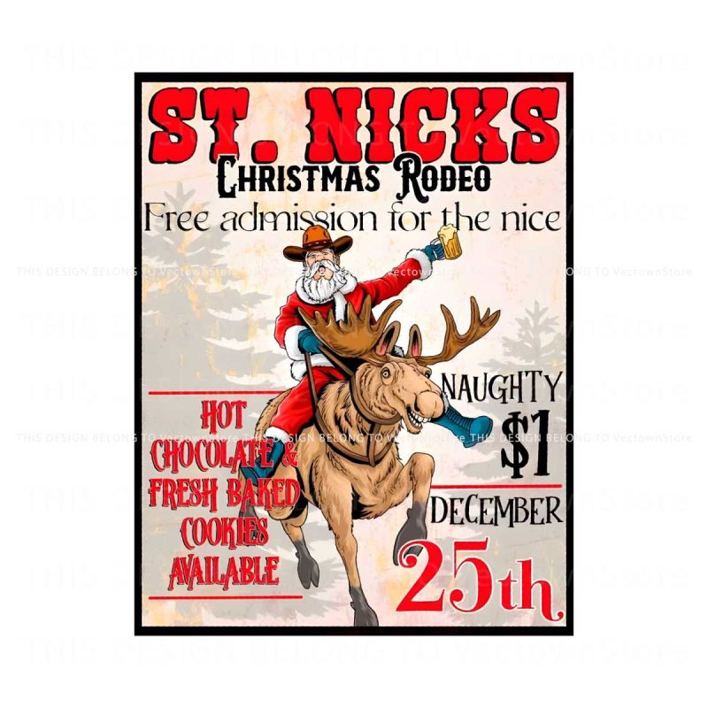 st-nicks-christmas-rodeo-poster-png-sublimation-download