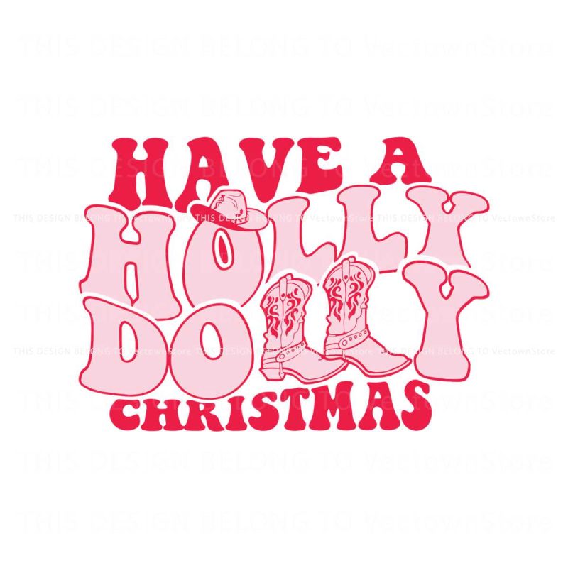 retro-have-a-holly-dolly-christmas-svg-cutting-digital-file