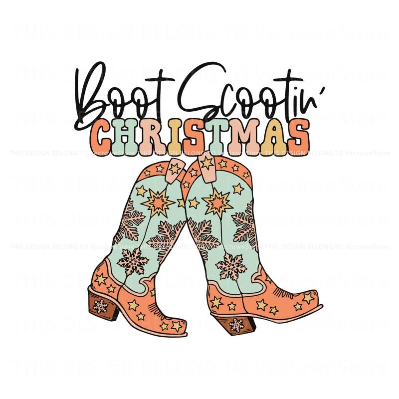 retro-vintage-western-boot-scootin-christmas-svg-file