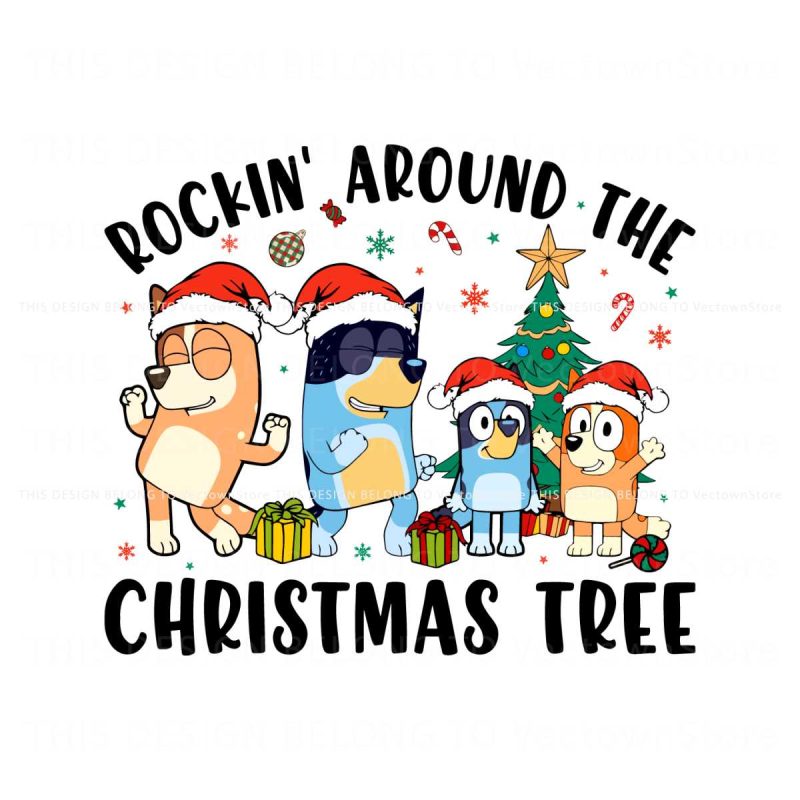 bluey-rockin-around-the-christmas-tree-svg-download