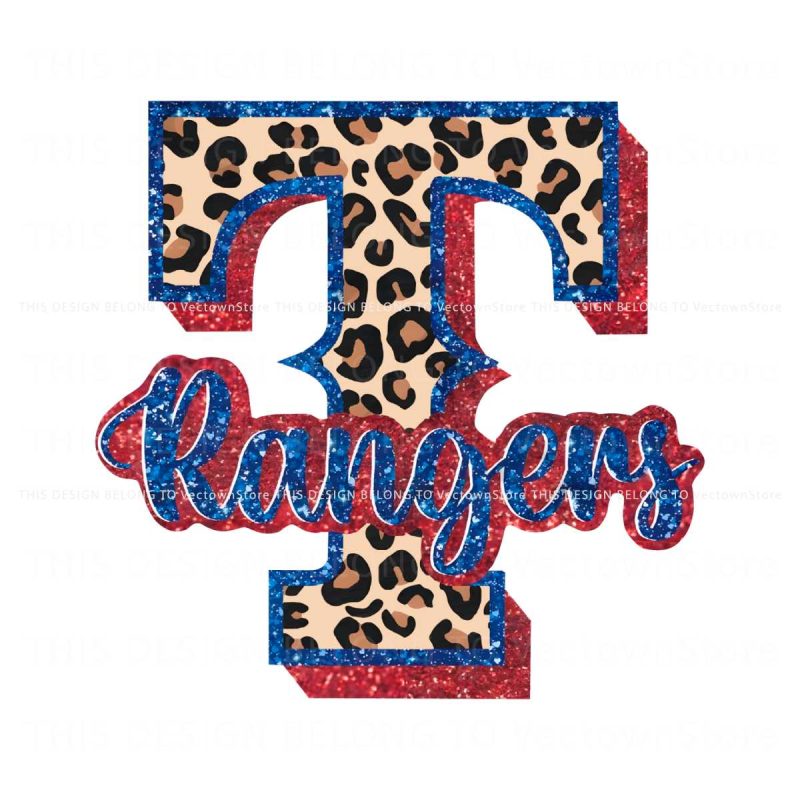 retro-texas-rangers-faux-sequins-glitter-png-download