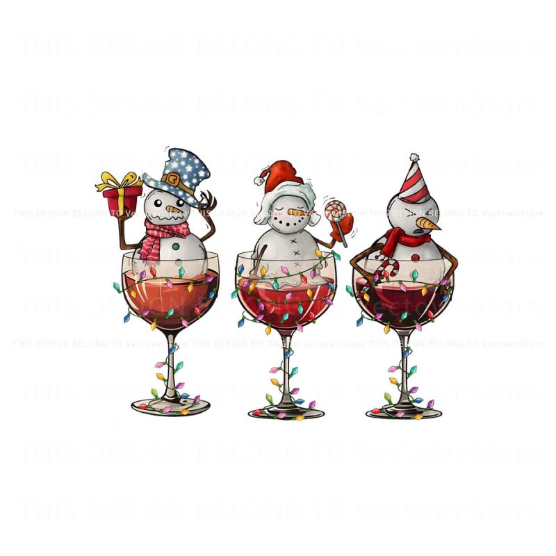 christmas-wines-snowman-cocktails-png-download