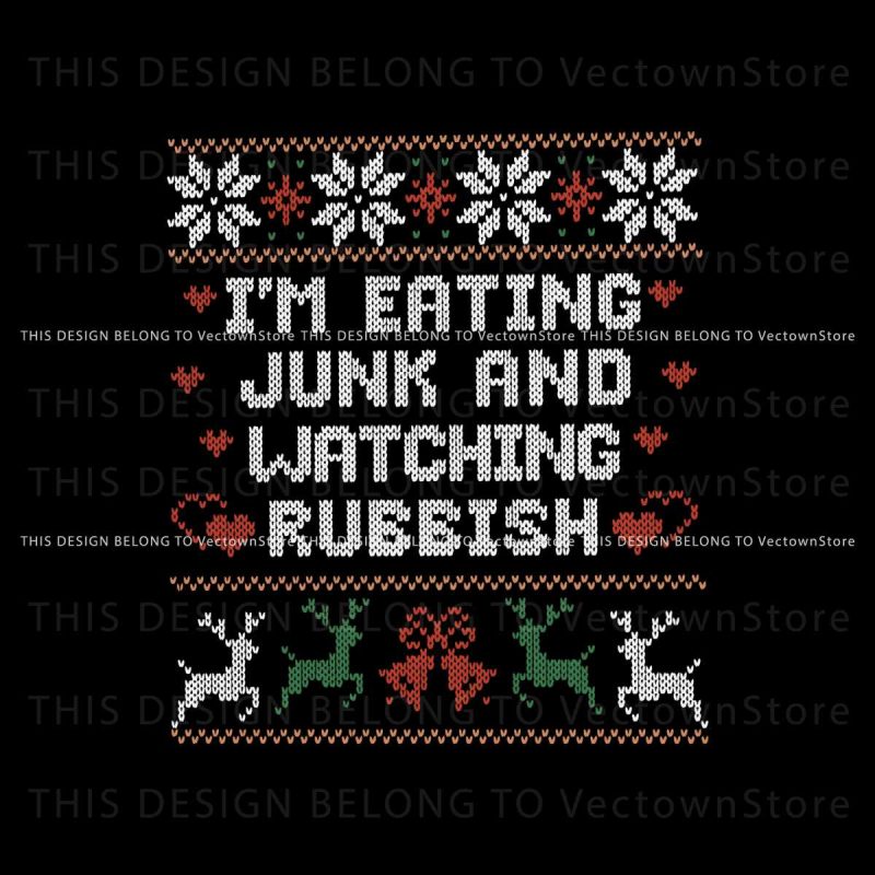 eating-junk-and-watching-rubbish-christmas-quote-svg