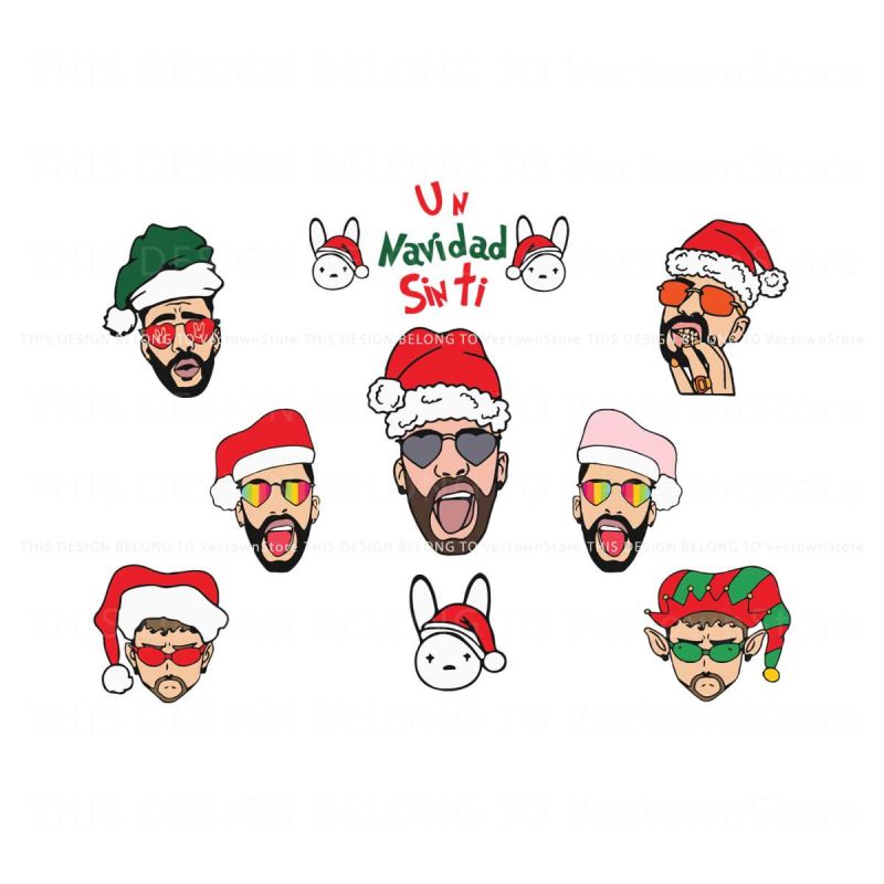 una-navidad-sin-ti-funny-bad-bunny-santa-svg-download