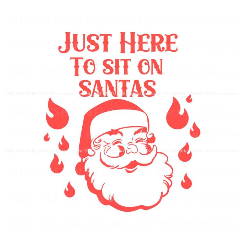 retro-just-here-to-sit-santa-svg-graphic-design-file