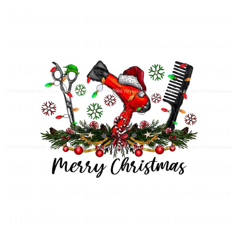 merry-christmas-hairstylist-retro-hairdresser-png-file