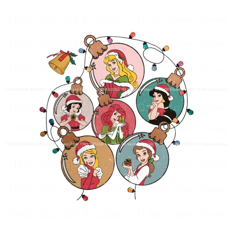 retro-disney-princess-ornament-christmas-png-download