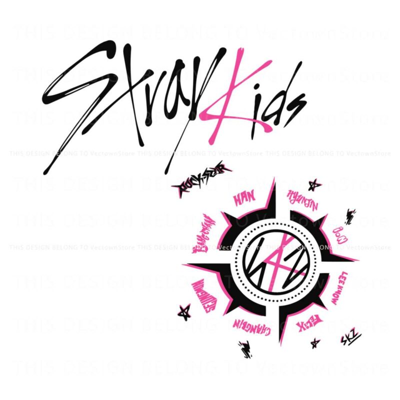 vintage-stray-kids-members-rockstar-album-svg-cricut-files