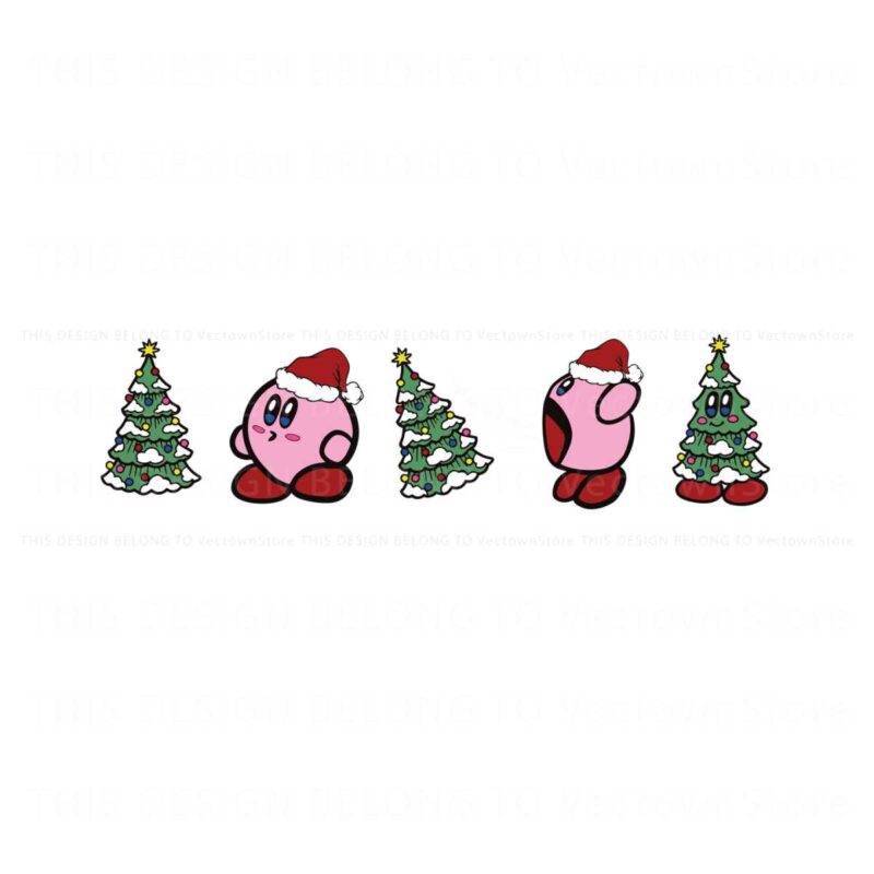 funny-kirby-christmas-tree-svg-graphic-design-file