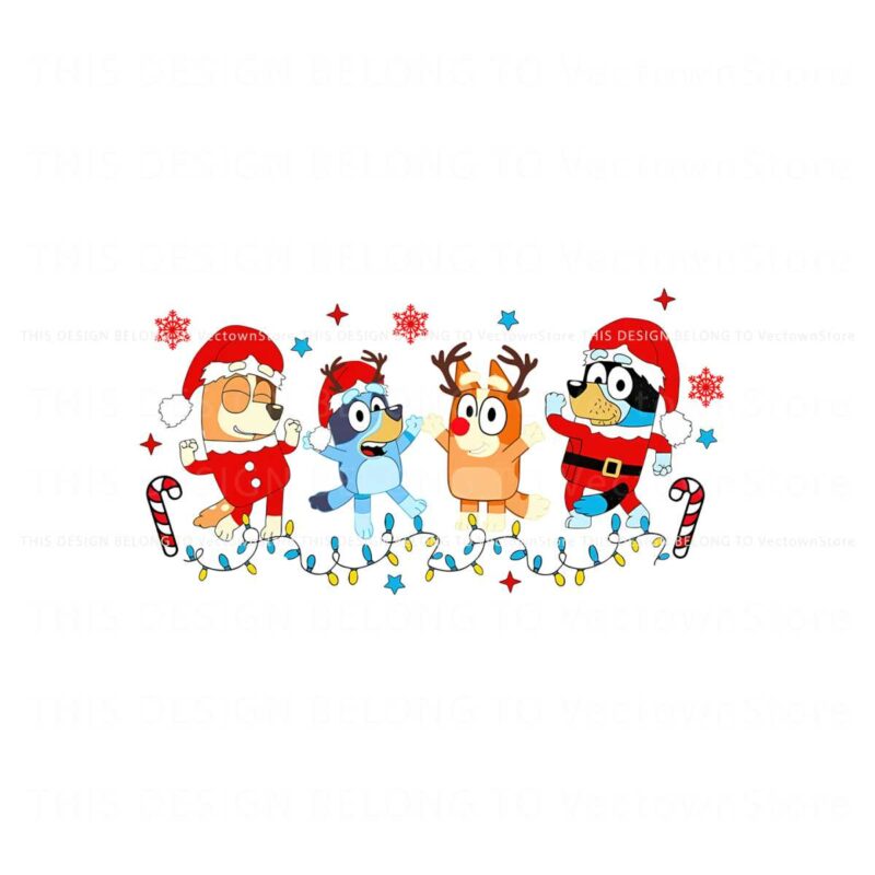 dancing-bluey-christmas-family-png-sublimation-digital