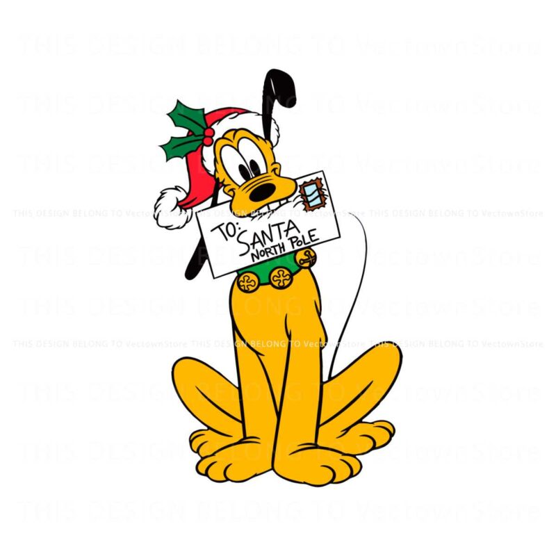 lovely-to-santa-north-pole-disney-pluto-christmas-svg-file