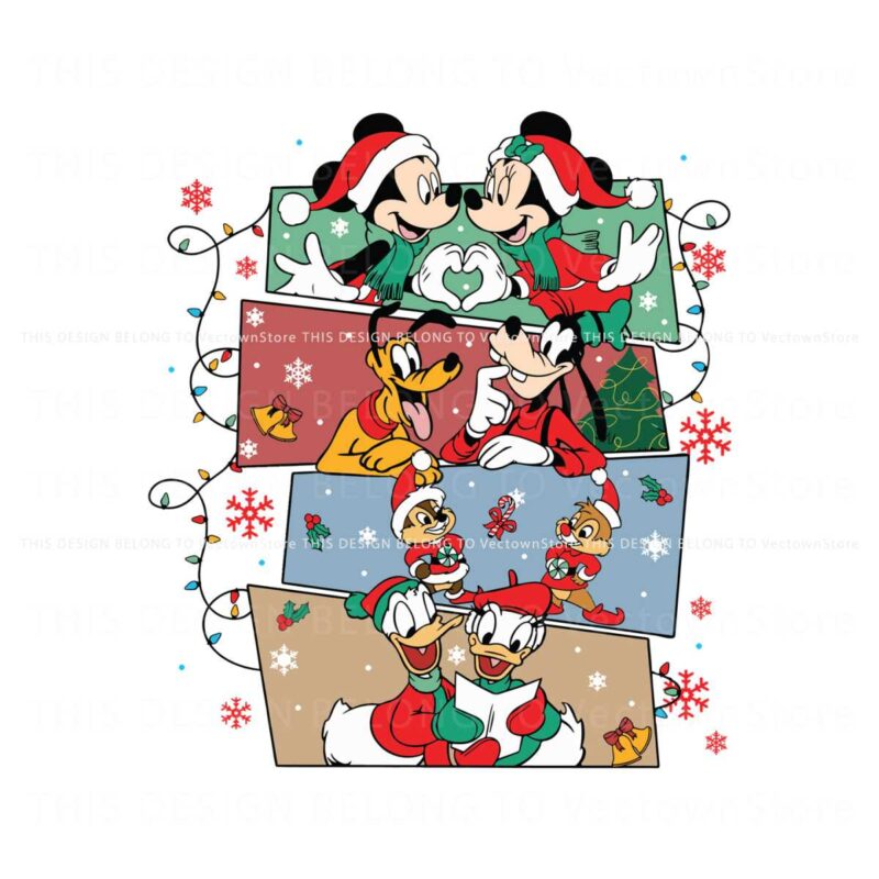 mickey-and-friends-christmas-lights-svg