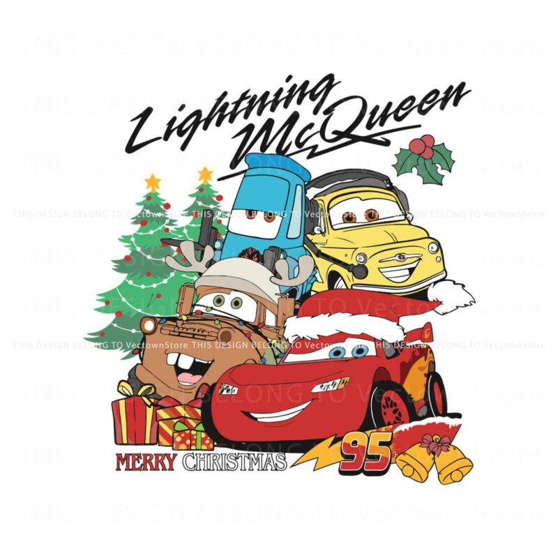 lightning-mcqueen-merry-christmas-svg