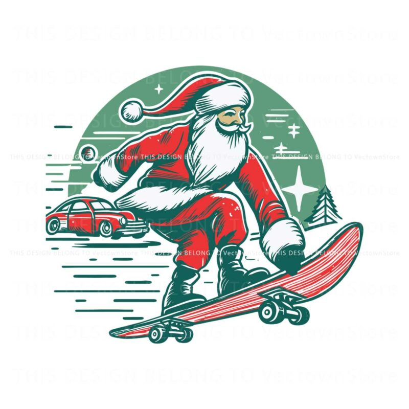christmas-santa-claus-skateboard-svg