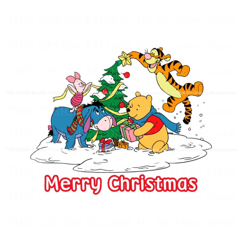 winnie-the-pooh-and-friends-christmas-svg