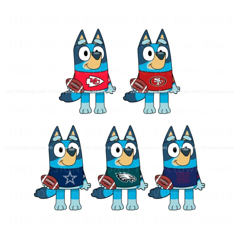 retro-bluey-football-nfl-team-logo-svg-bundle