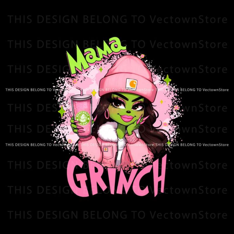 custom-pink-christmas-mama-grinch-png