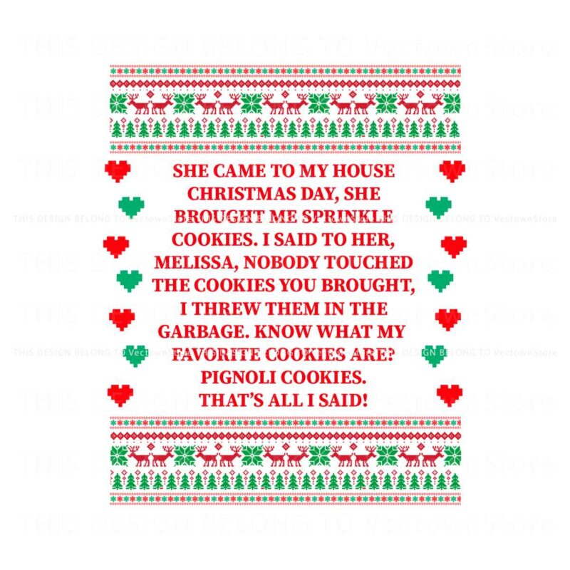 she-brought-me-sprinkle-cookies-ugly-christmas-svg