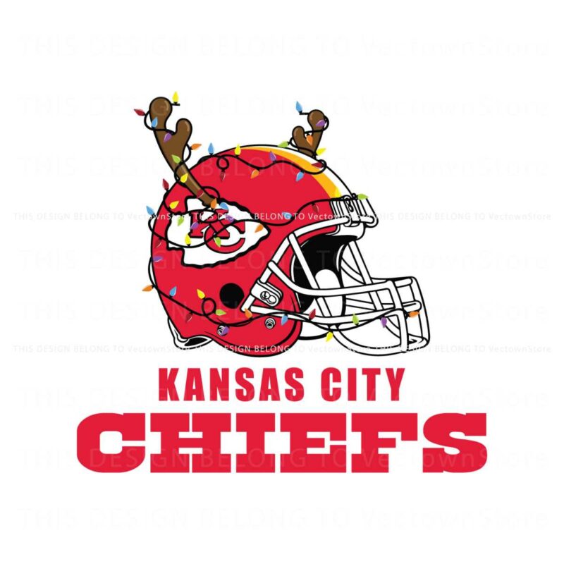 kansas-city-chiefs-helmet-deer-antlers-svg-digital-download