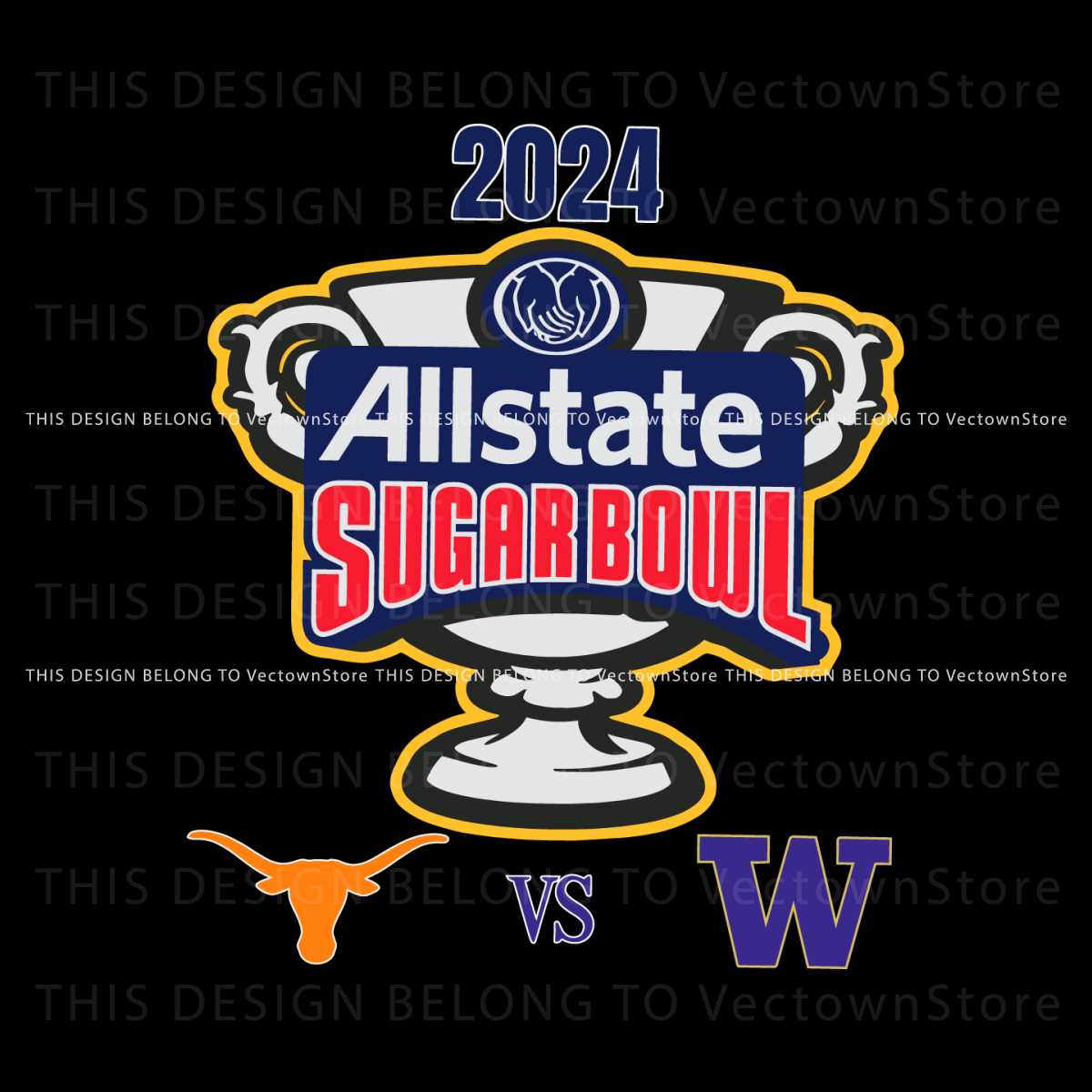 Allstate Sugar Bowl Matchup 2024 SVG