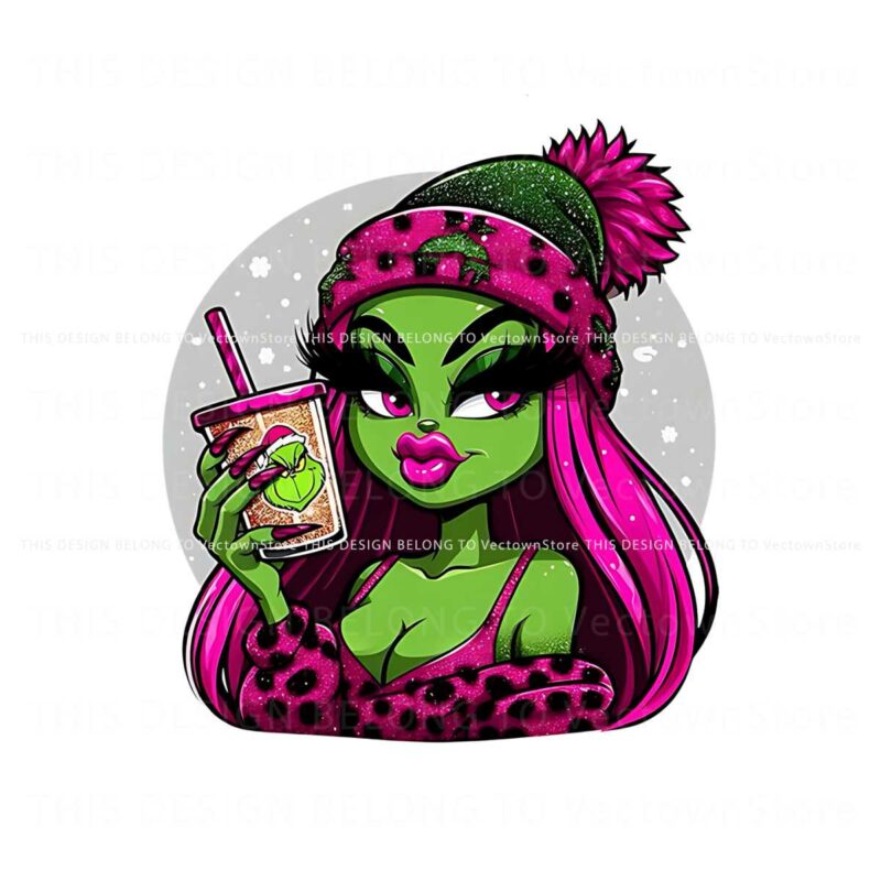 retro-pink-girl-grinch-coffee-png