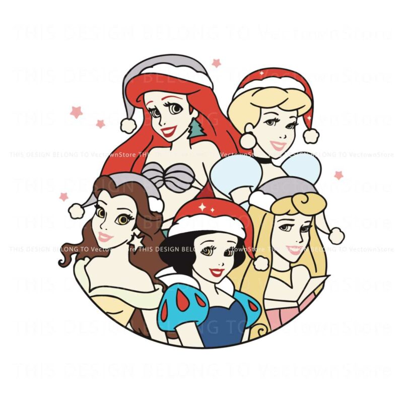 disney-princess-retro-christmas-svg