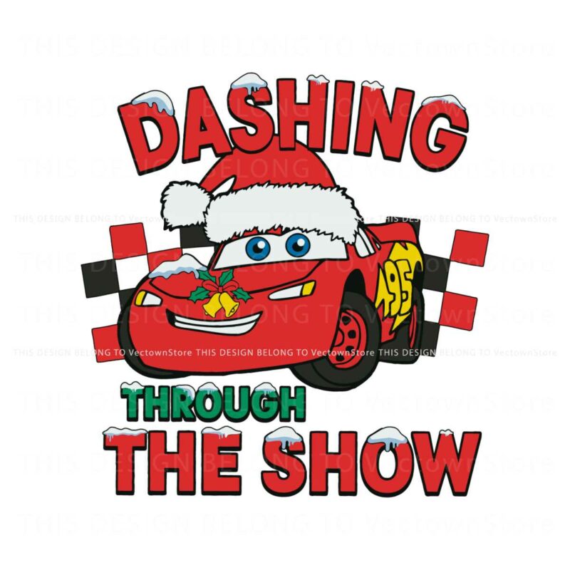 dashing-through-the-snow-lightning-mcqueen-svg