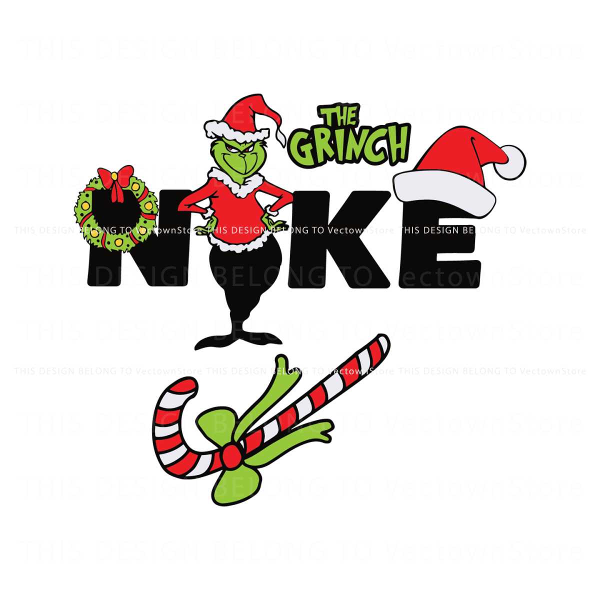 Christmas The Grinch Nike SVG