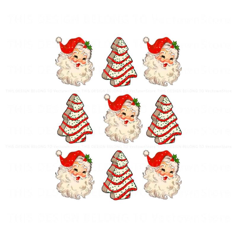 retro-santa-christmas-tree-cake-png