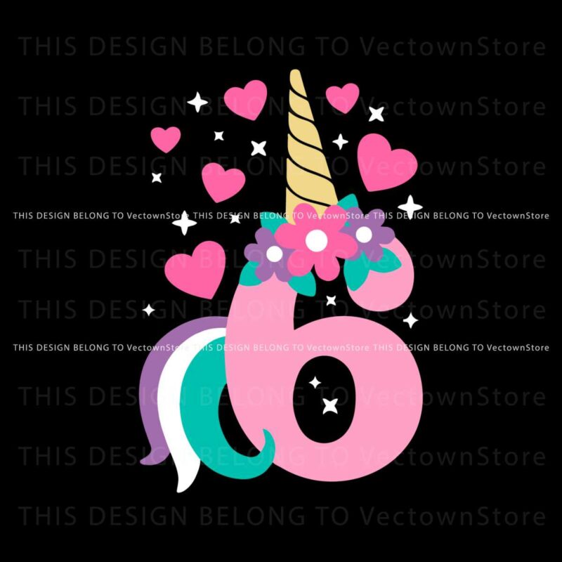cute-sixth-birthday-unicorn-svg