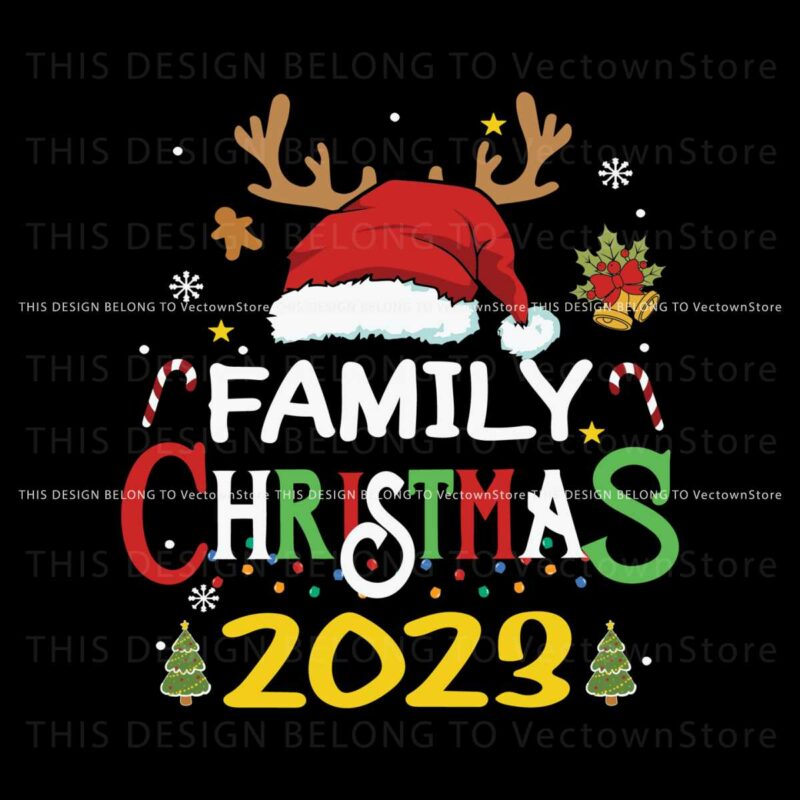 retro-family-christmas-2023-santa-hat-svg