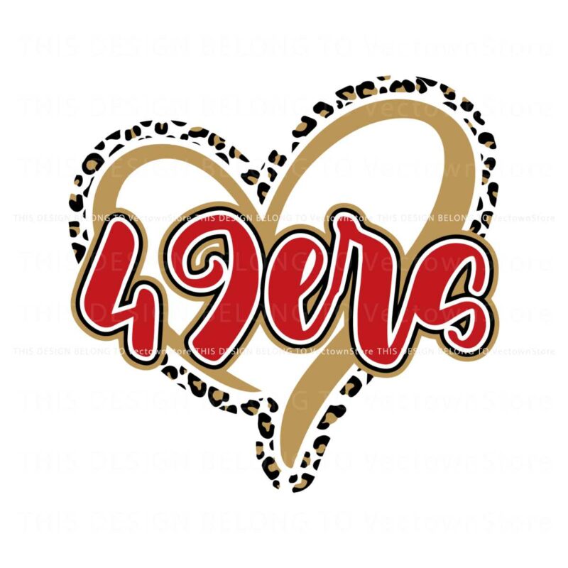 49ers-heart-leopard-pattern-svg-digital-download