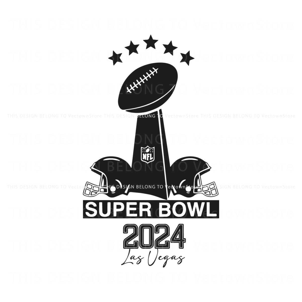 Retro Super Bowl 2024 Las Vegas SVG