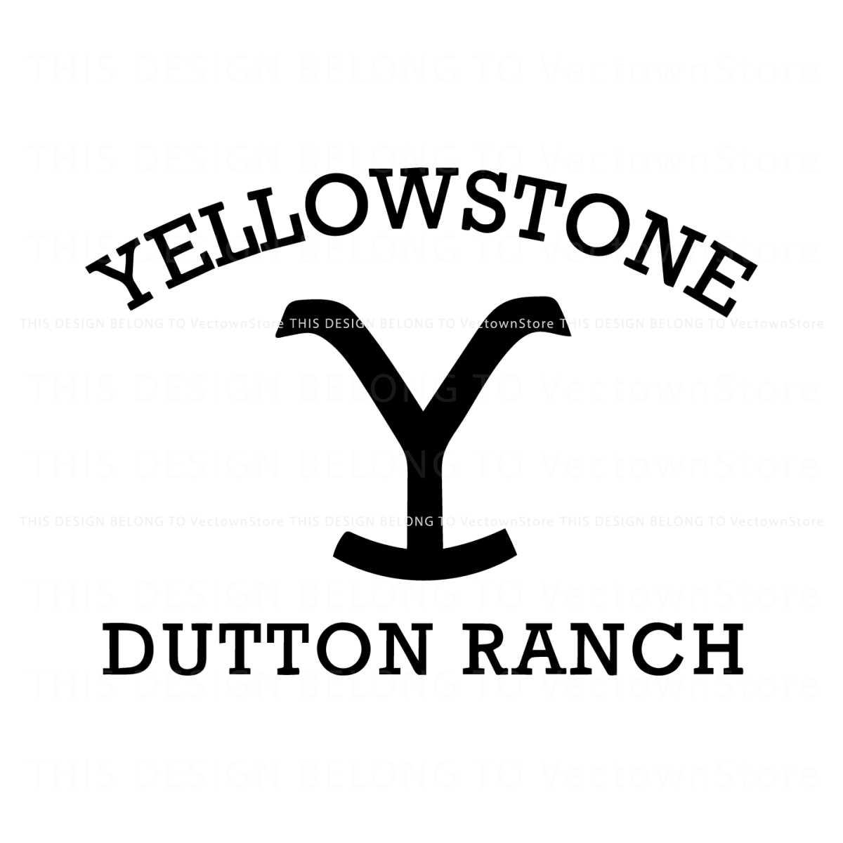 Retro Yellowstone Dutton Ranch SVG