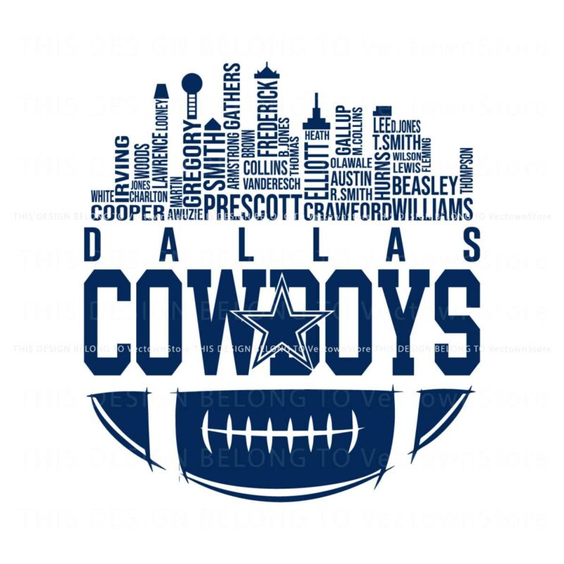 dallas-cowboys-skyline-football-names-svg