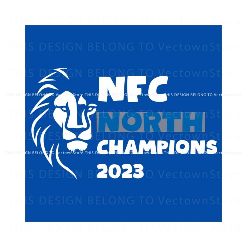detroit-lions-nfc-north-champions-2023-svg