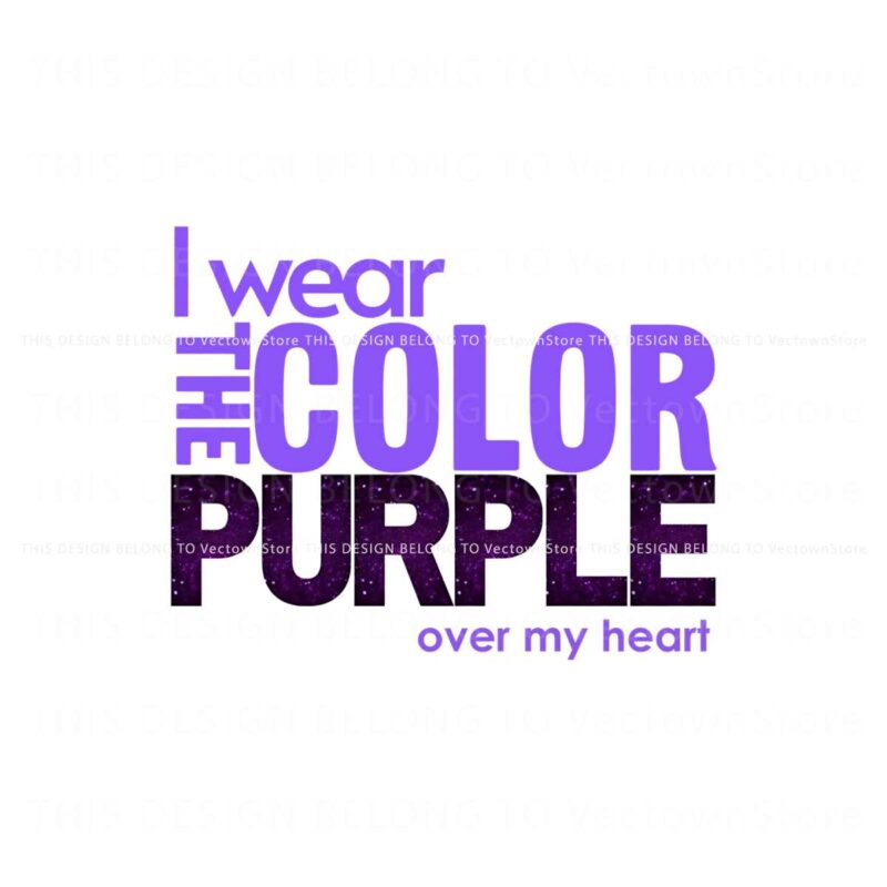 i-wear-the-color-purple-over-my-heart-png