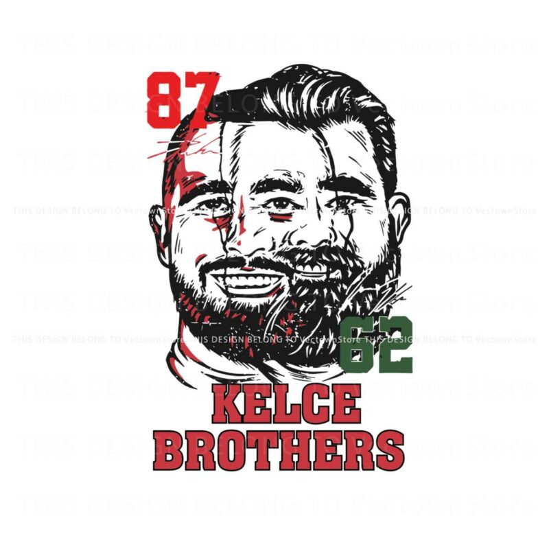 jason-kelce-and-travis-kelce-nfl-players-svg