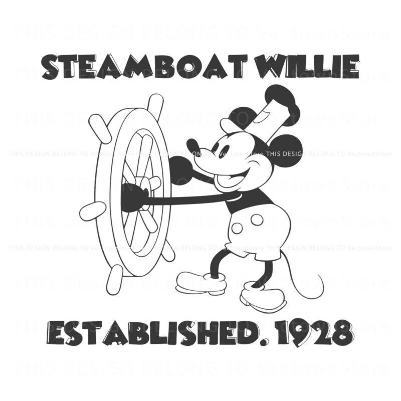 steamboat-willie-established-1928-svg