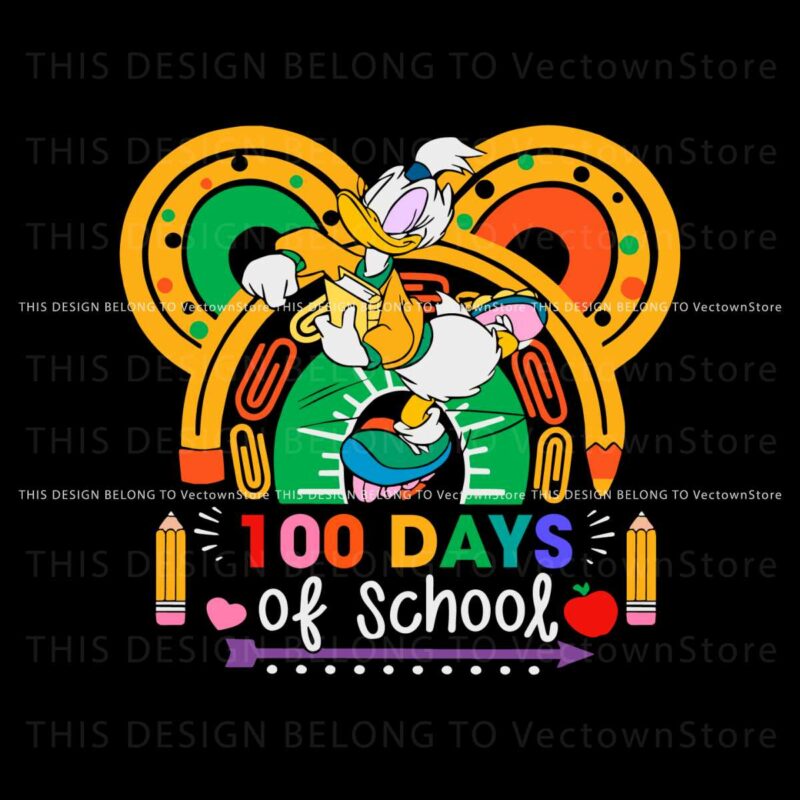 disney-donal-duck-100-days-of-school-svg