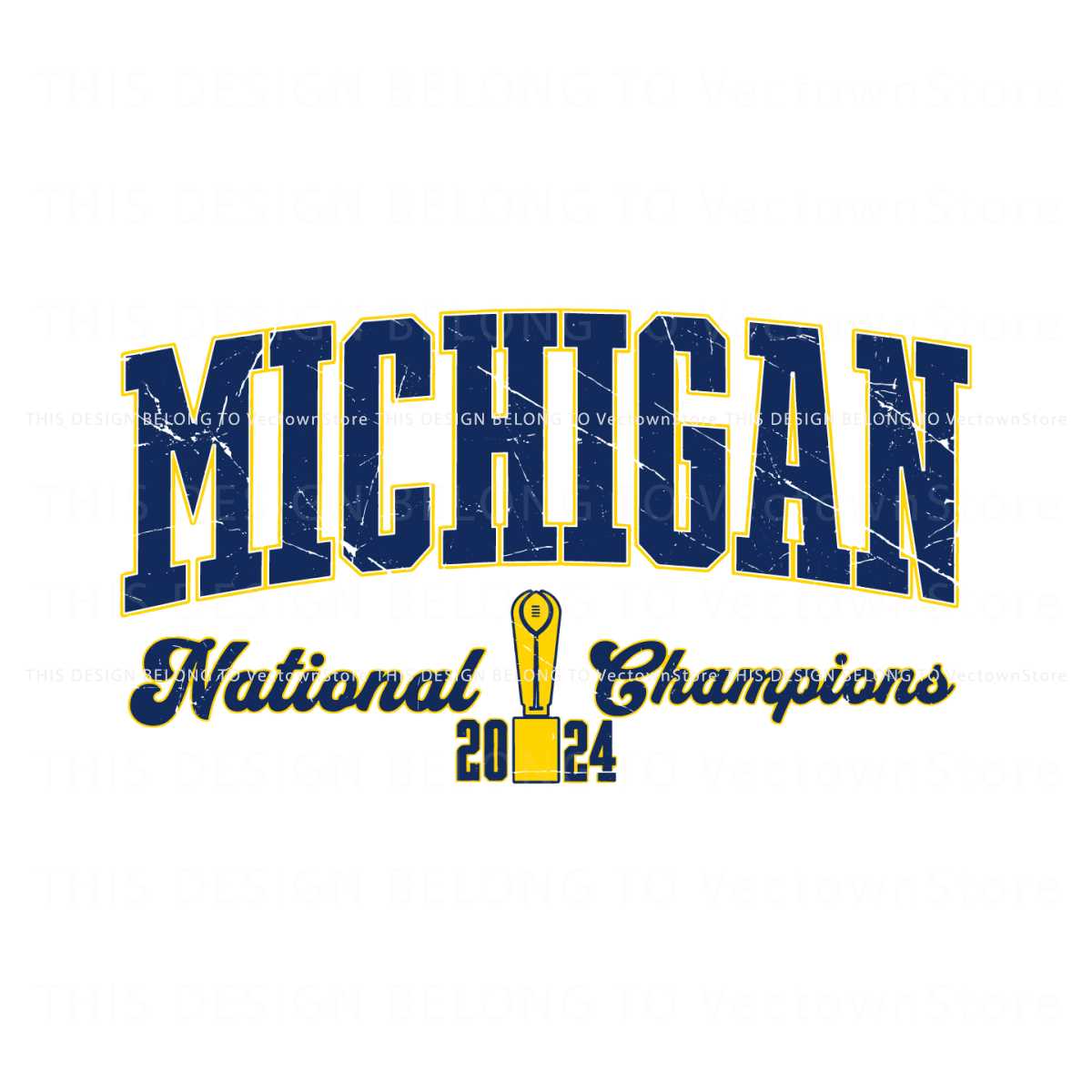 Michigan National Champions 2024 Football SVG