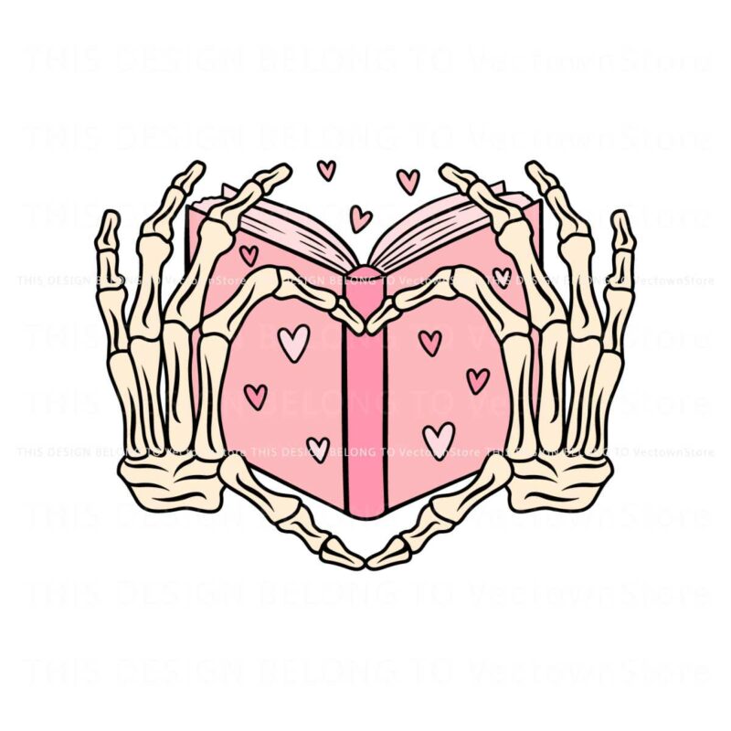book-lover-skeleton-hand-valentine-svg