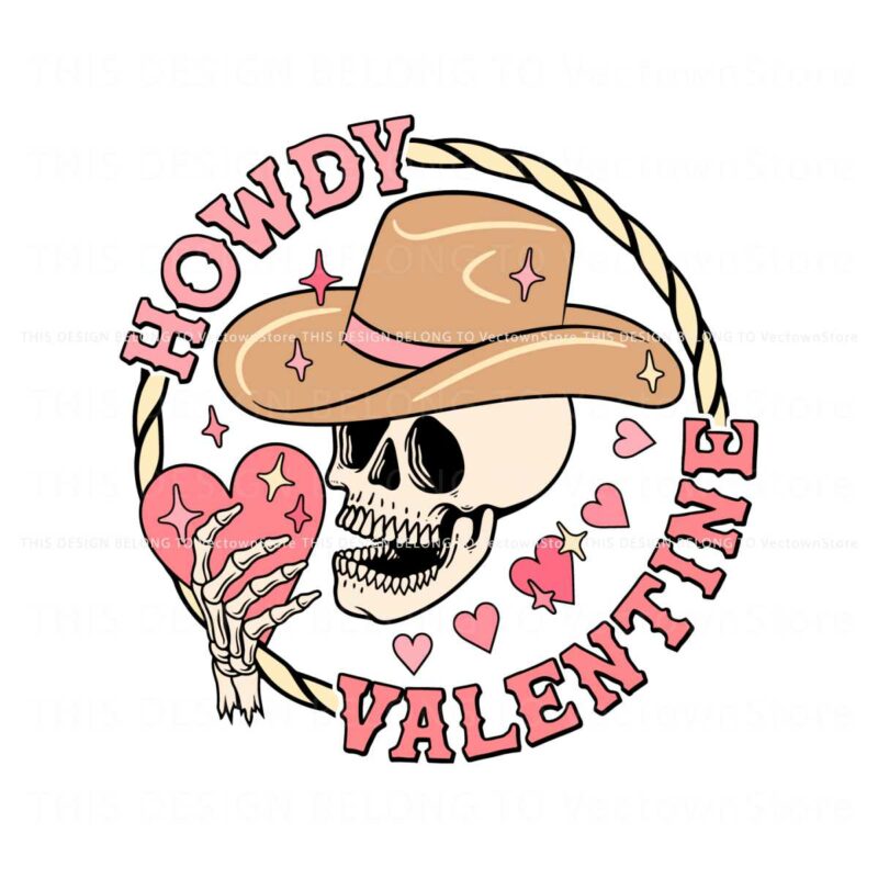 retro-howdy-valentine-skeleton-svg