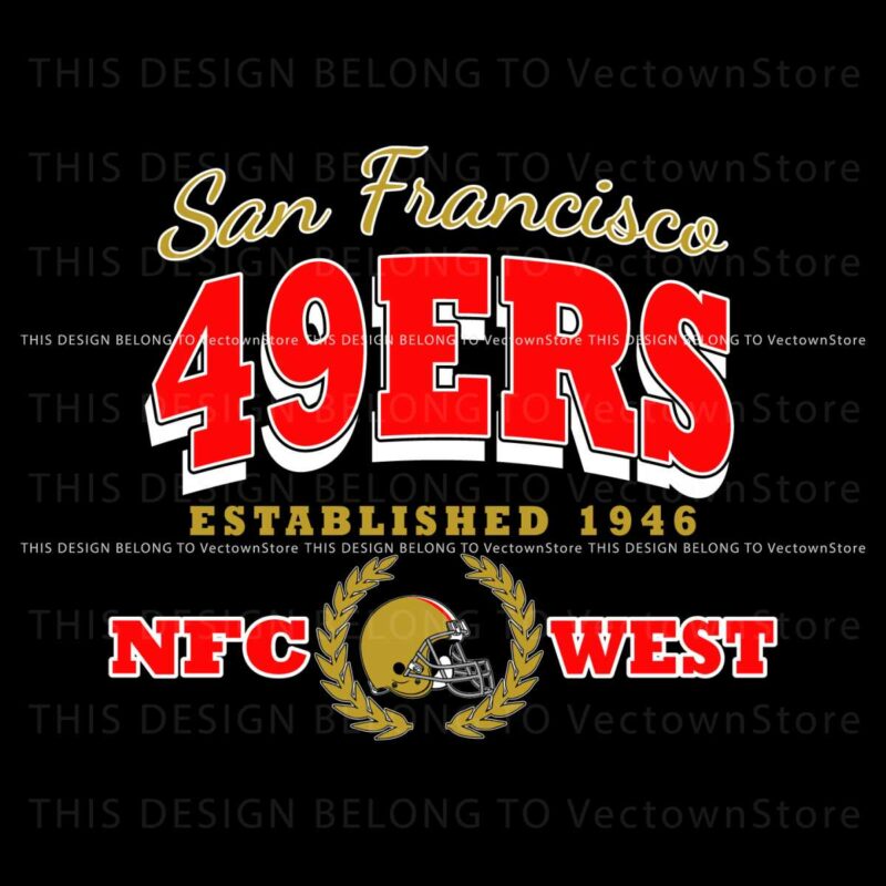 san-francisco-49ers-established-1946-nfc-west-svg