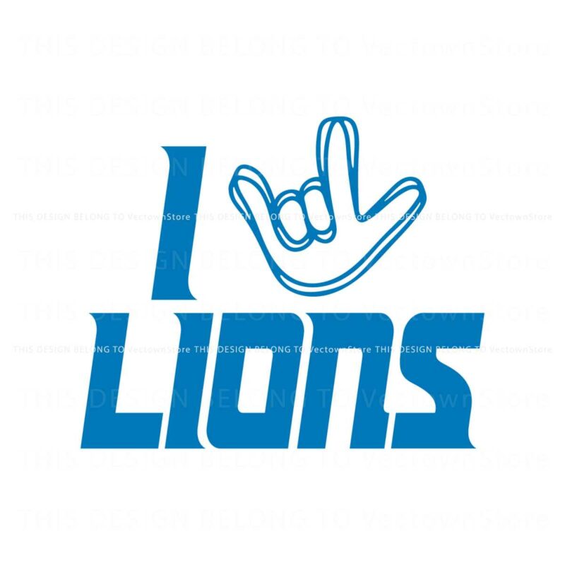 love-sign-lions-football-team-svg