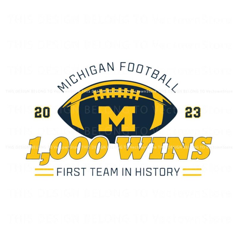michigan-football-1000-wins-first-team-in-history-svg